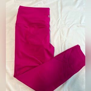 Lululemon high rise align pants in hot pink - size 12.